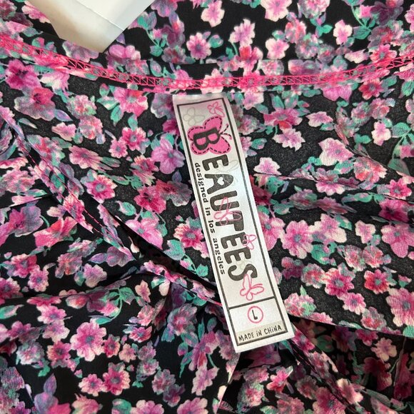 Beautees Floral Top Kids (Girl) Sz Small - Picture 5 of 6